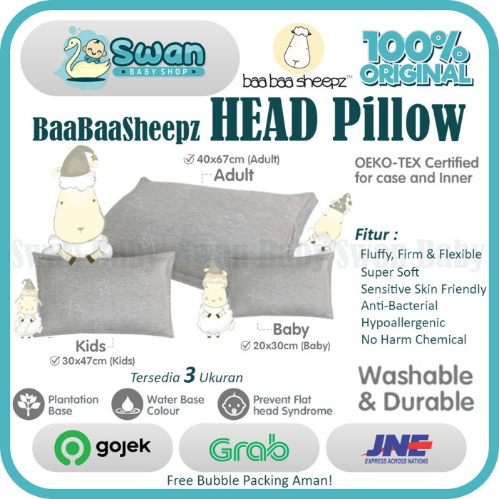 Baabaasheepz Head Pillow | Bantal Kepala - Baby