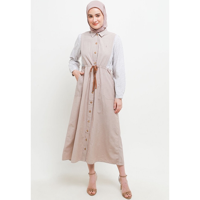 Gamis Cressida Ladies ORIGINAL 81770 Baju Atasan Busana Pakaian Muslim Brokat Modern Brokat Kombinas