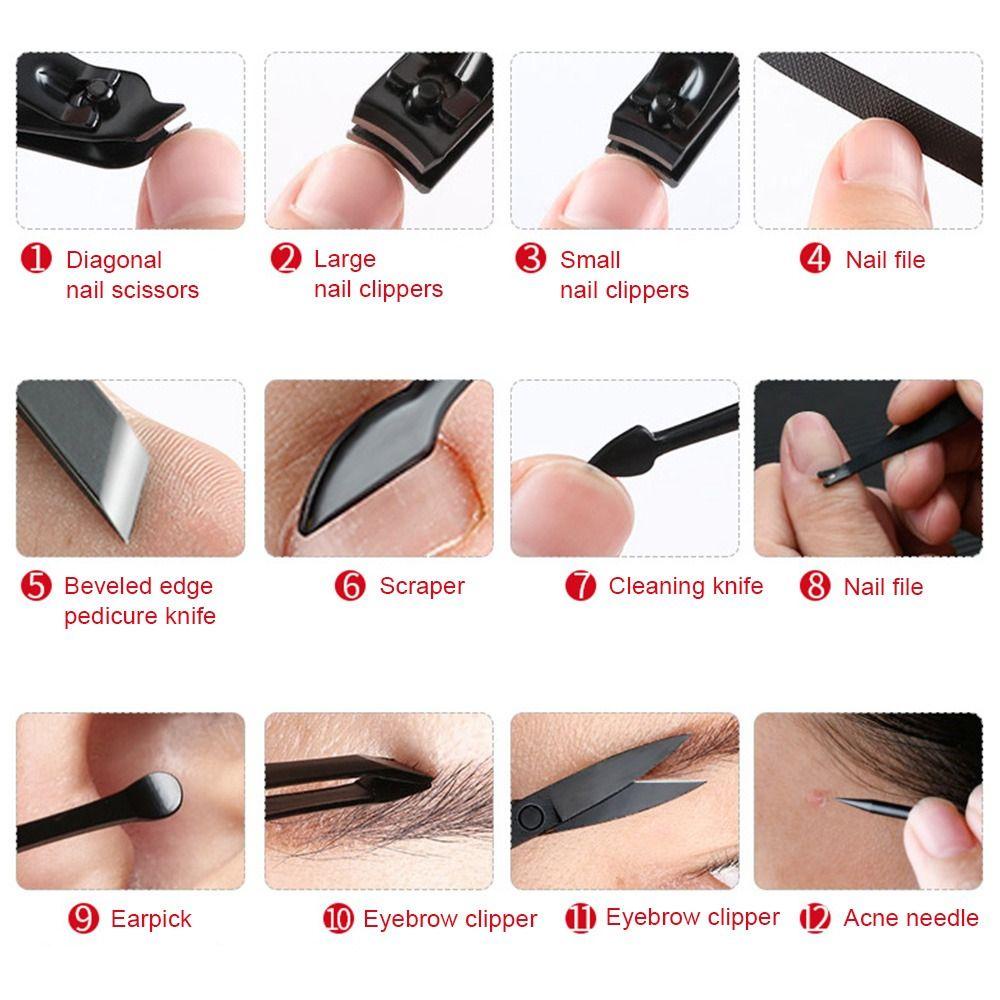 Preva 16Pcs 16buah Gunting Kuku Pria Dan Wanita Perawatan Kuku Nail Shaper Pruning Tool Toe Clipper