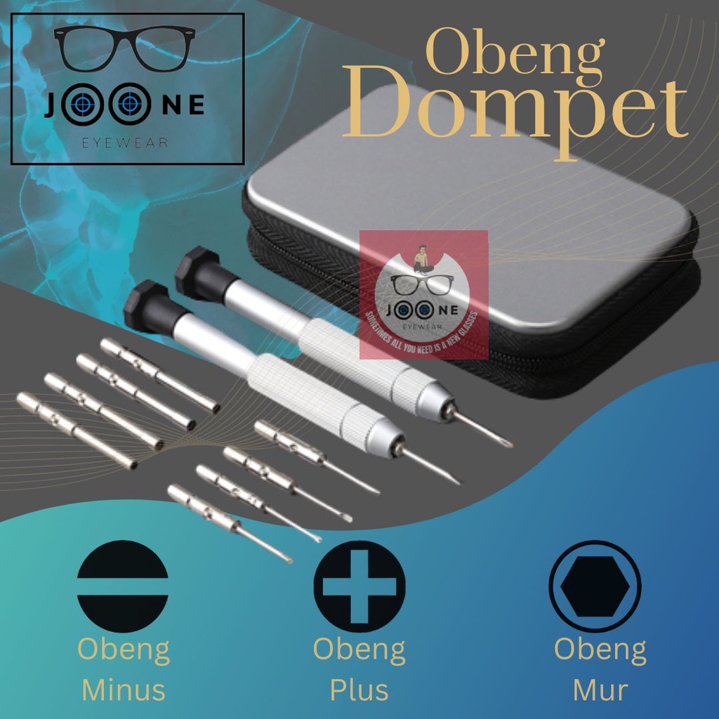 Obeng kacamata Dompet Set multi fungsi
