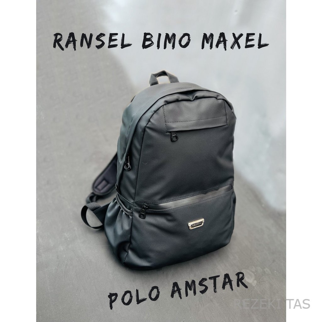 Ransel Polo Amstar Dengan Resleting Waterproof Dan Bahan Bimo Premium Rezeki Tas Store