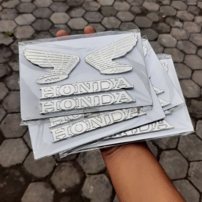 EMBLEM GLATIK LOGO TANGKI HONDA CB 100 S90 LAMBANG TANKI HONDA CLASIC MODIFIKASI AKSESORIS