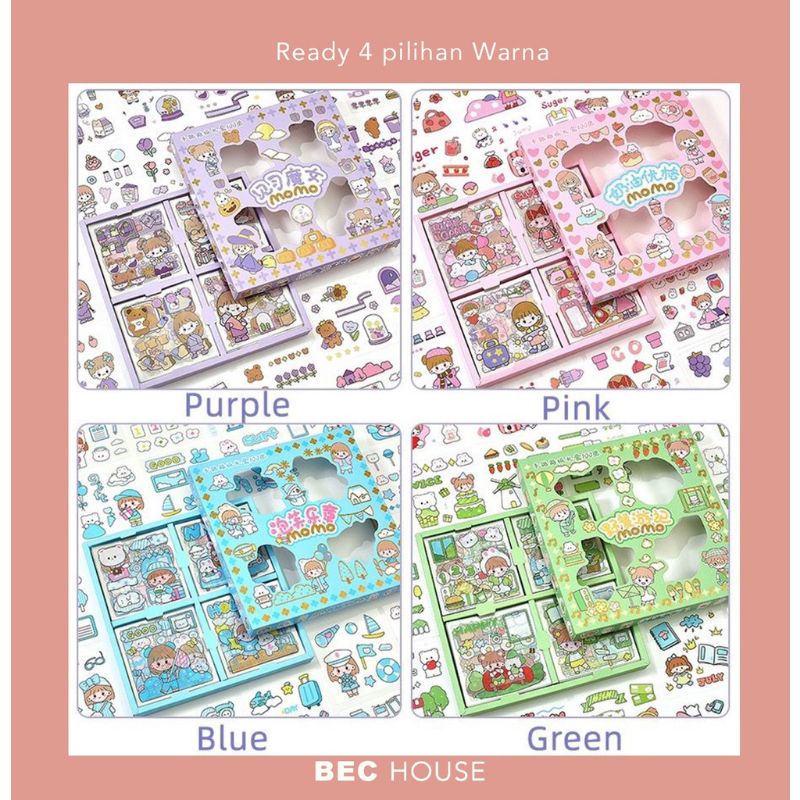 

10pcs stiker lucu Aesthetic Tumblr tahan air journal kit