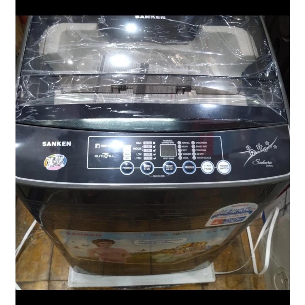 MESIN CUCI SANKEN AWS 866 PP / 7 KG 1 TABUNG TOP LOADING