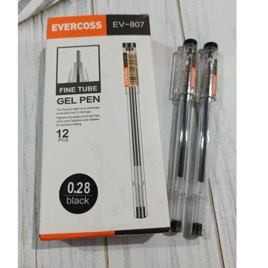 

New Promo (12pc) Bolpoin Evercoss EV-807 Hitam/Mata Pena 0.28