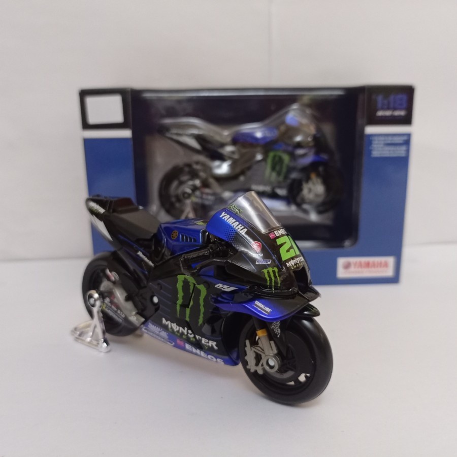 Diecast MotoGP Yamaha Monster 21 Franco Morbidelli miniatur motor gp maisto