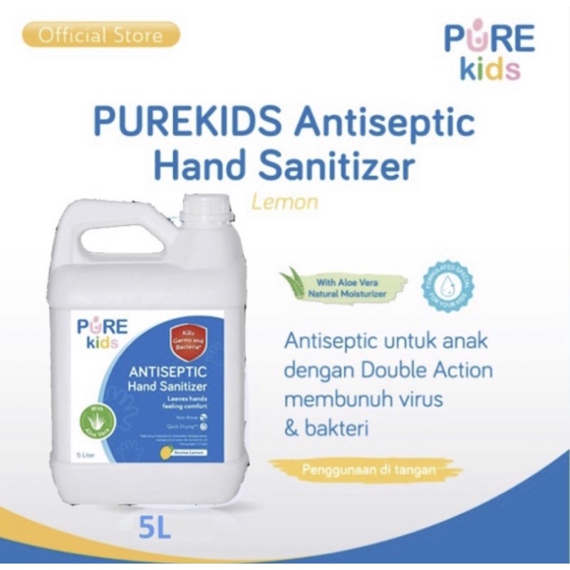 Pure Kids Antiseptic Hand Sanitizer Galon isi 5 Liter