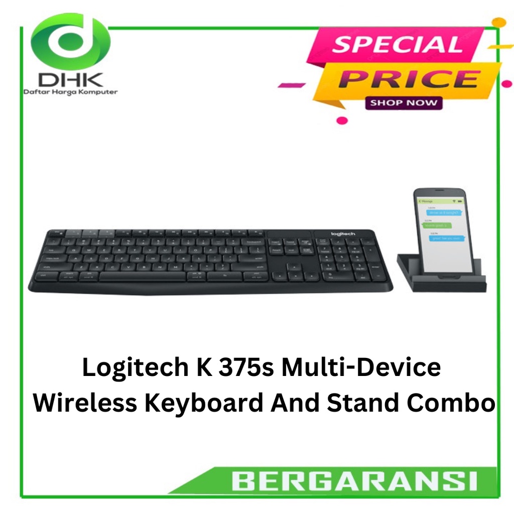 Logitech K 375s Multi-Device Wireless Keyboard And Stand Combo