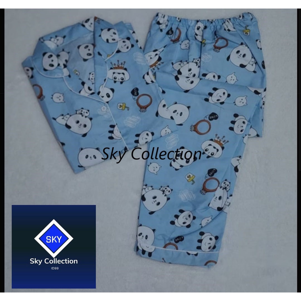 BAJU TIDUR WANITA DEWASA MOTIF PANDA GEMOY/PIYAMA BAJU TIDUR MOTIF PANDA GEMOY WANITA DEWASA