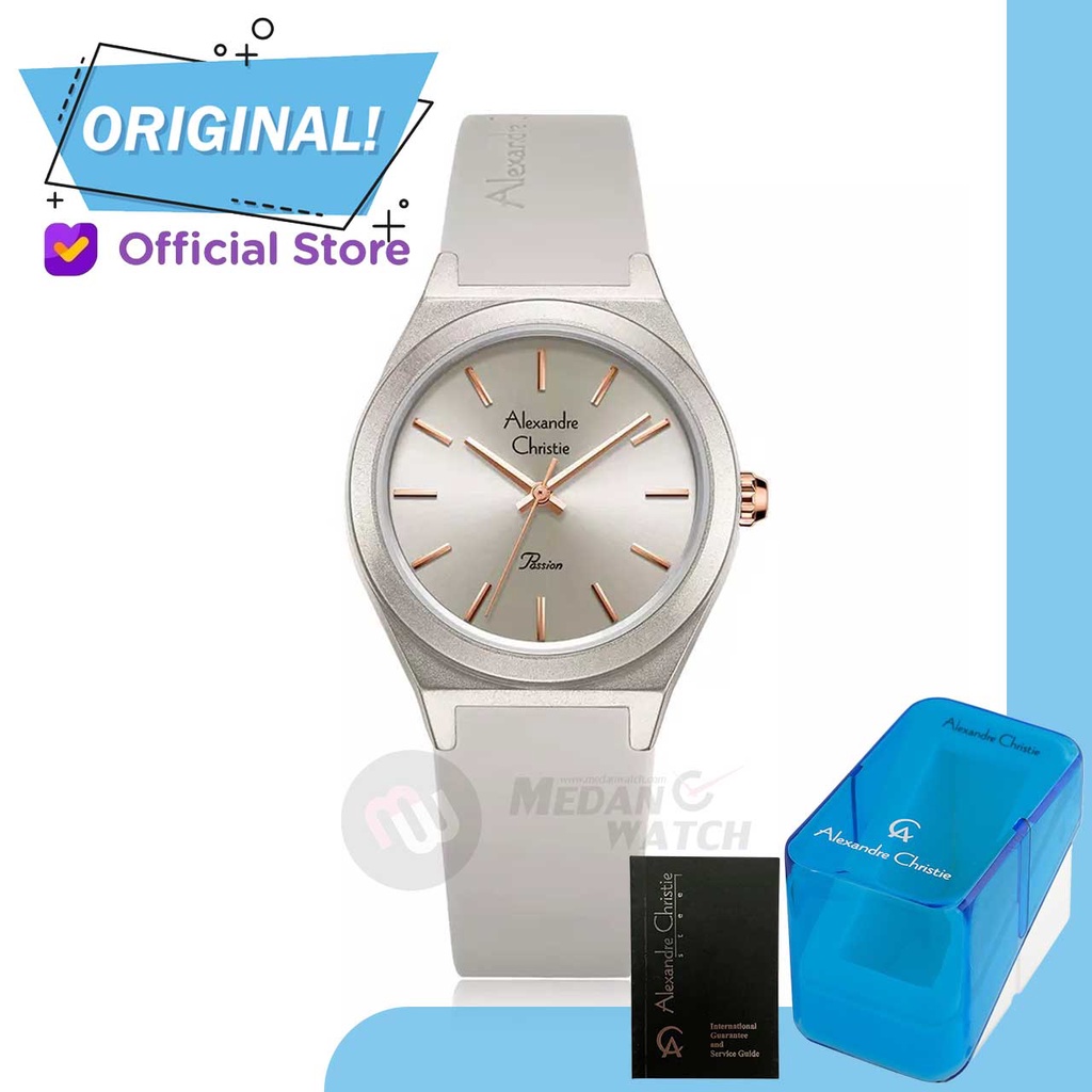 Jam Tangan Wanita Analog Alexandre Christie 2A07LH AC2A07 AC 2A07 LH2A07 LHRRGGR Original Garansi Re