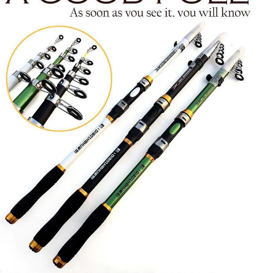 [PNN.10De22ғ] JORAN PANCING CARBON FIBER Telescopic Rod 3 METER / stik pancing joran pancing / joran