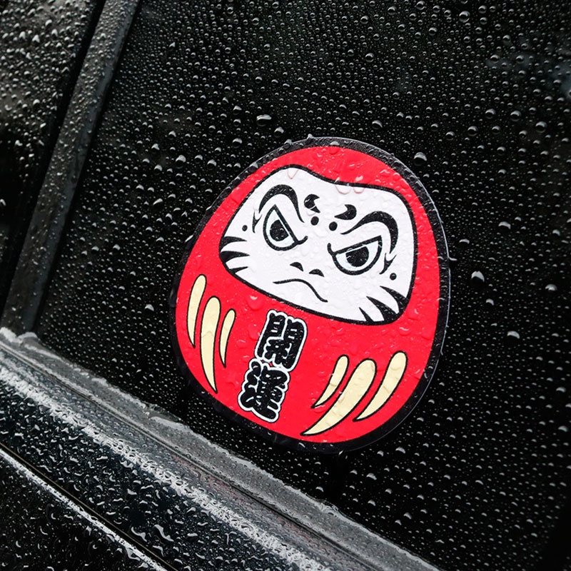 Dharma Jdm Kartun Stiker Reflektif Jepang Maskot Mobil Bumper Kaca Depan Jendela Stiker Sepeda Motor Gaya Jepang Decal Tahan Air