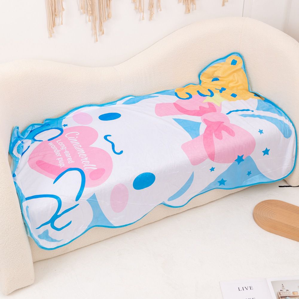 Selimut Sanrio Melody Pink Cinnamoroll Hangyodon Ikan Biru Hello Kitty Kuromi Blanket Impor Lucu