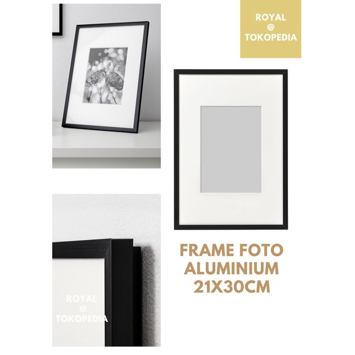 Bingkai Foto Pigura Gambar Aluminium Lviken Picture Frame 21X30Cm 92