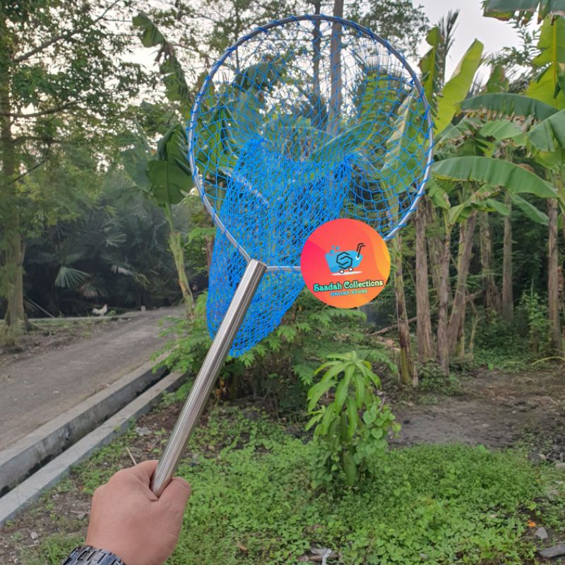Serok Ikan Wader Gagang Stainless langsung pakai/ jaring ikan siap pakai/seser ikan langsung pakai/j