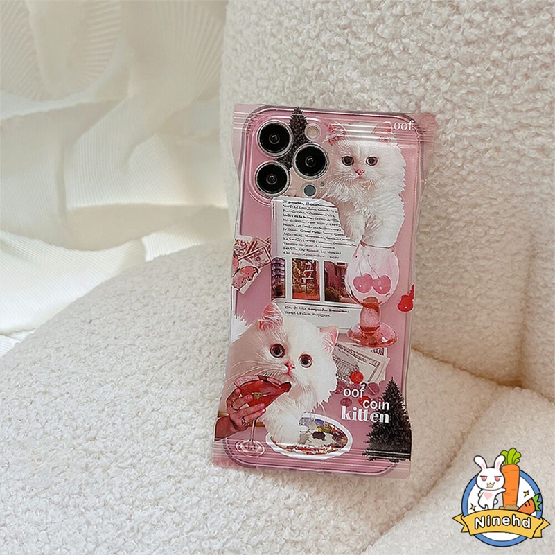 Realme 9pro+ C35 C31 C30 C21 C21 C21Y C25Y C25 C20 C20A C17 C15 C12 C11 8 8i 7i 5 5i 5s 6i Narzo 50A Prime Mewah Pink Kitty Casing Ponsel Tahan Guncangan Soft Case HD Bening Pelindung Cover