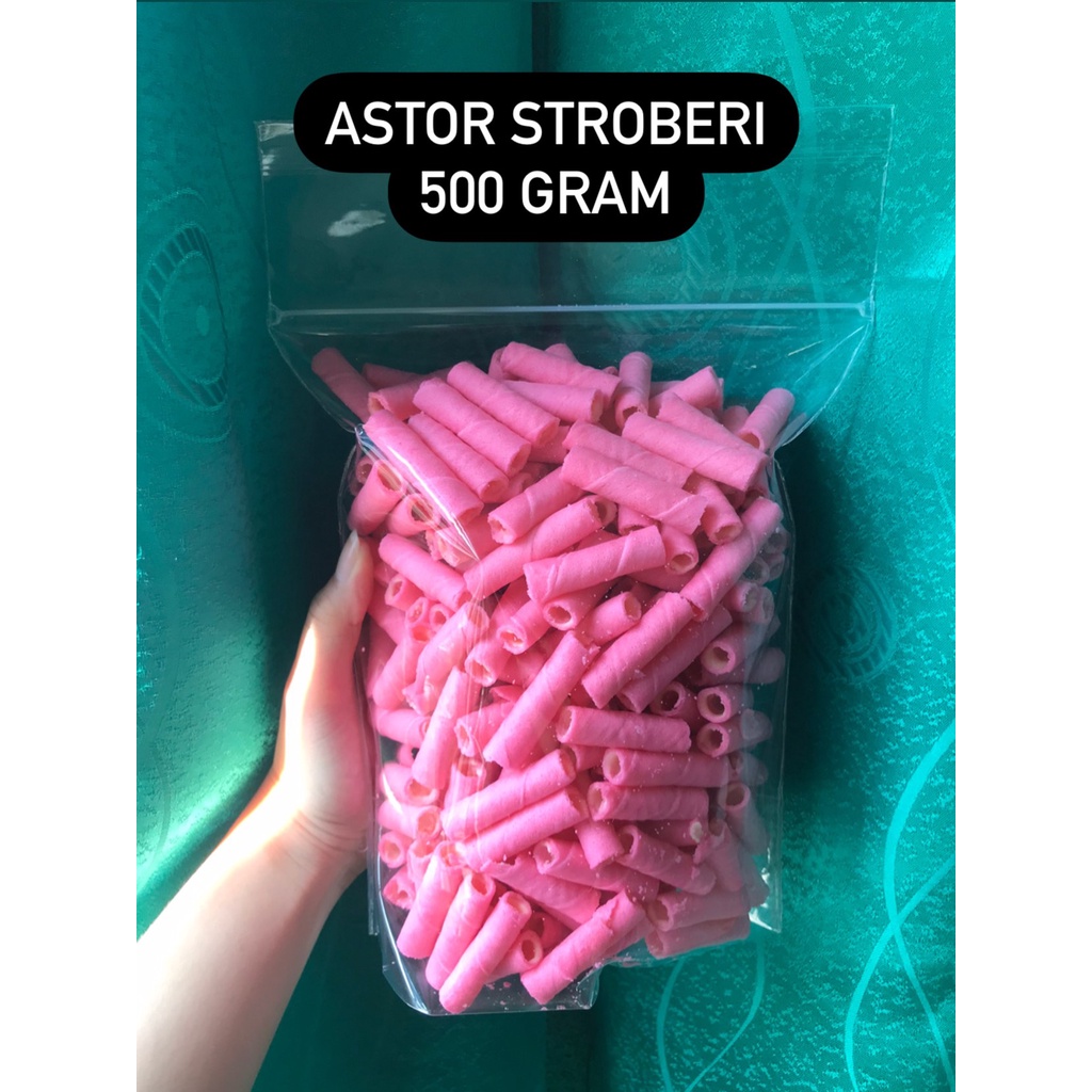 

500 GRAM MINI ASTOR STROBERI ASTOR STRAWBERRY TERMURAH SNACKY MEDAN ASTOR KILOAN ASTOR MURAH