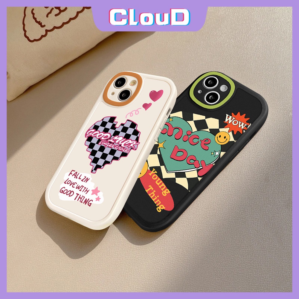 Soft Tpu Cute Smiley Couple Case Realme C35 C31 C20 C17 C30 C12 C21Y C25Y C11 C3 C21 C25 C25s C30s 8 6 5 8Pro 7 8i 7i 9i 5i 6i GT Papan Catur Love Hati Phone Cover