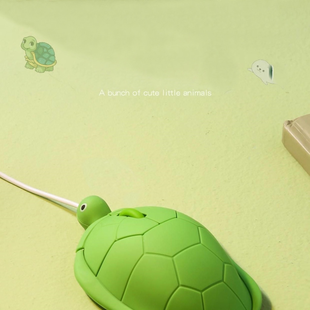 Turtle Shape Wired Mouse USB Wired Mouse Mouse Kabel Lucu Mouse Optik Untuk Anak Anak Hadiah PC Laptop