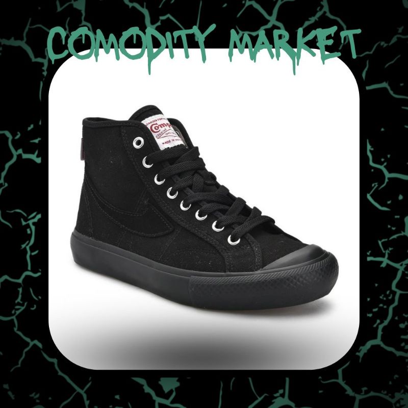 Sepatu Compass - Gazelle High full black Size 41 BNIB (rare)