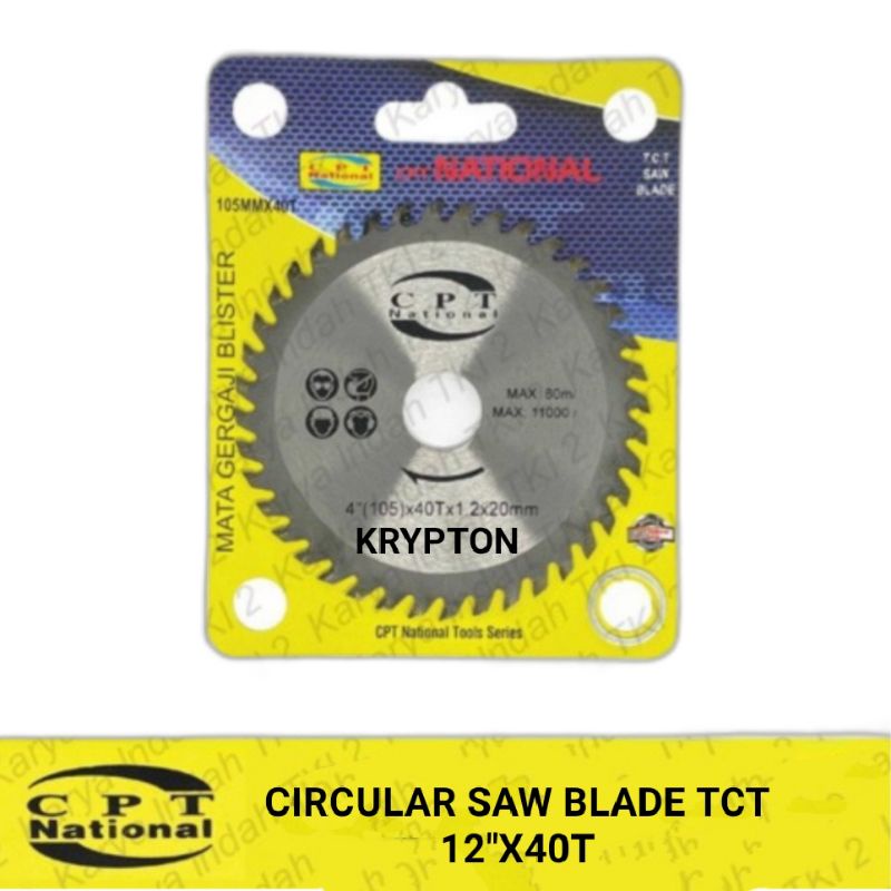 mata gergaji kayu / Saw Blade tct 12&quot; cpt national