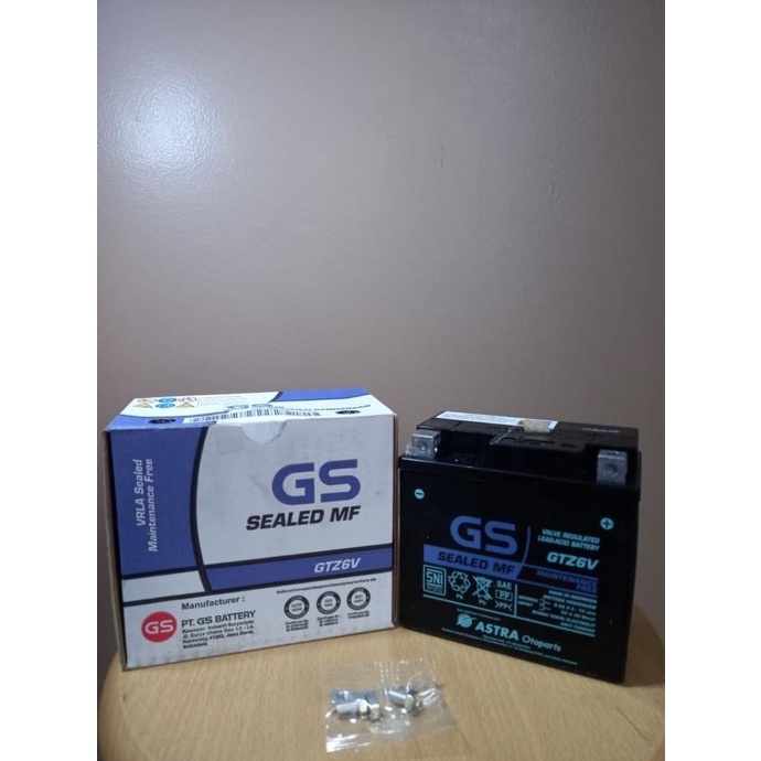 Aki Gs Accu Gs Astra Gtz6V Original Vario Gtz6-V Gtz7V Murah