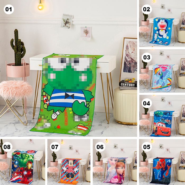 Handuk Mandi Karakter Handuk Mandi Anak Handuk Mandi Bahan 100% Microfiber Ukuran 70cm X 140cm Handuk Mandi Serap Air Terbaru Berkualitas | H2