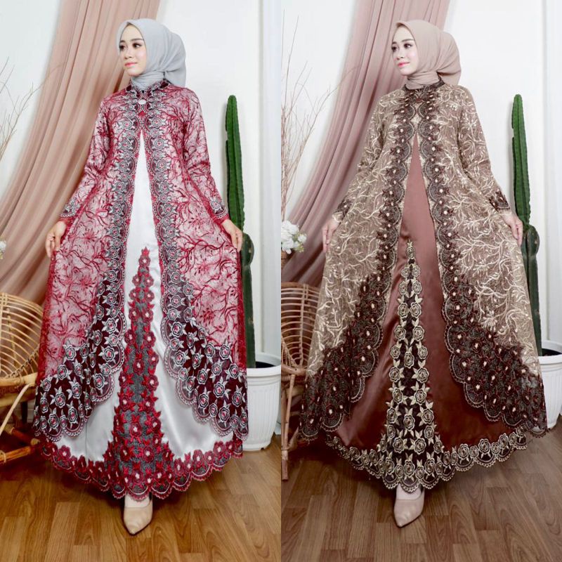 GAMIS MAWAR THALITA // BAHAN TILLE SPIDER MIX BORDIR // BAJU PESTA // BAJU WISUDA // KEBAYA MODERN // BY PELANGI JAYA