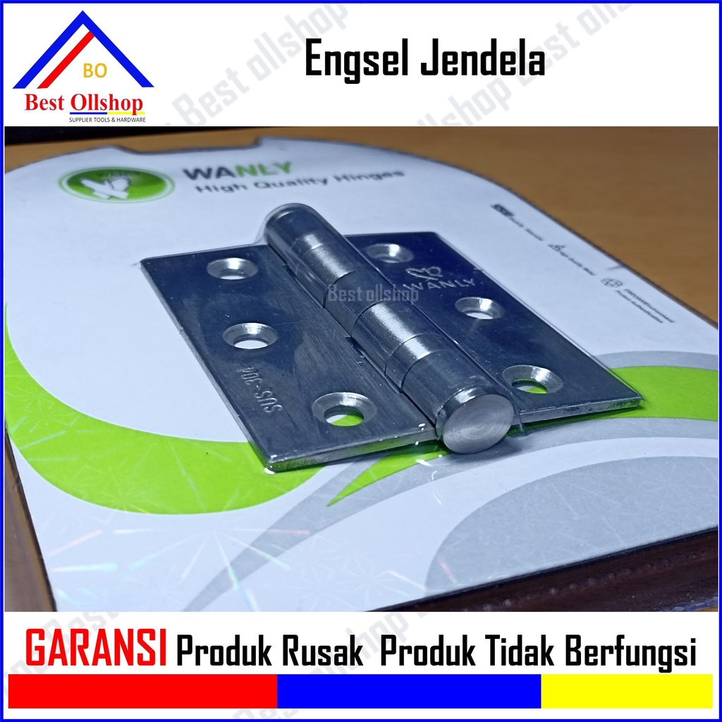 Engsel 5 inch 4 Inch 3 Inch / Engsel Lubang 5 4 3 Engsel Daun Pintu Besar Pintu Kupu Tarung / Engsel Pintu Jendela Tebal Stainless Steel SUS 304 3 Inch