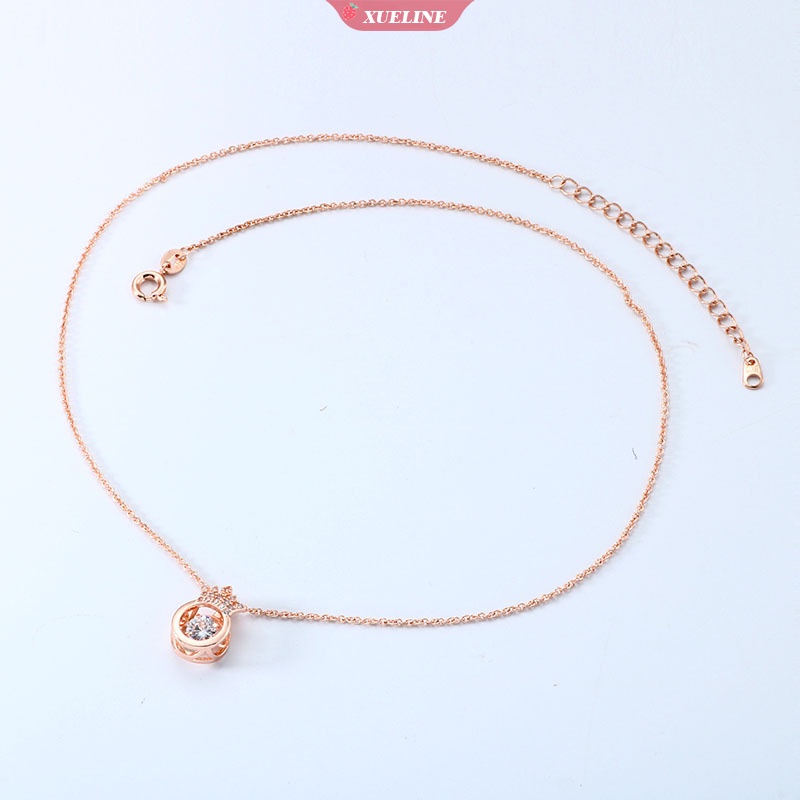 Indah fashion Pintar Mahkota Ratu Kalung Wanita Elegan Wanita Zirkonia Liontin Perhiasan titanium Aksesoris Souvenir [ZXL]