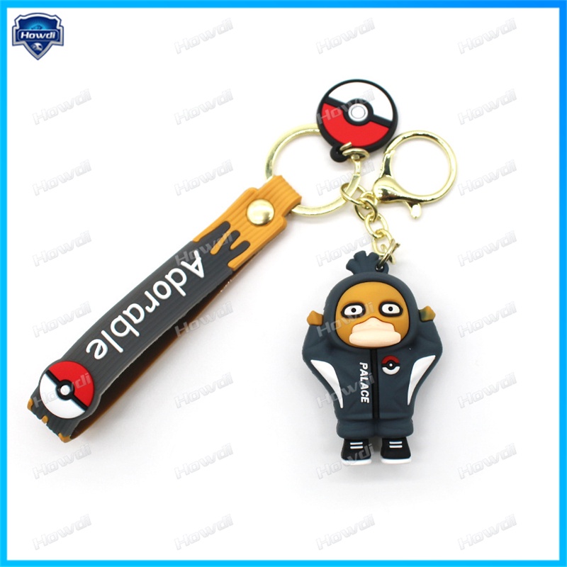 Gantungan Kunci Pokemon Lucu Pikachu Anime Angka Tas Liontin Resin Fighting Pikachu Keyring Colorful Mobil Anime Key Chains