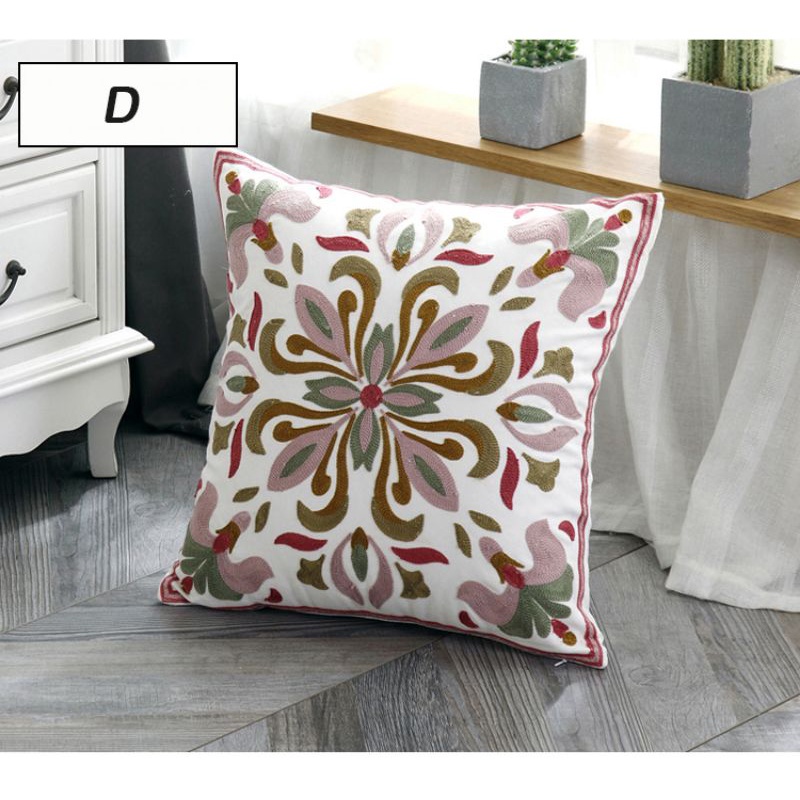 SARUNG BANTAL SOFA BORDIR EMBROIDERY HOME DECOR 45X45 CM PQ