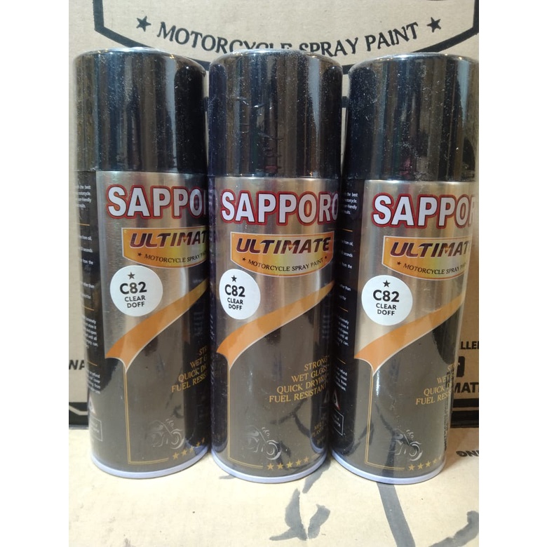 cat spray pilok pilox cat semprot sapporo ultimate saporo ultimate c82 clear doff dof pernis doff matte matt  400ml