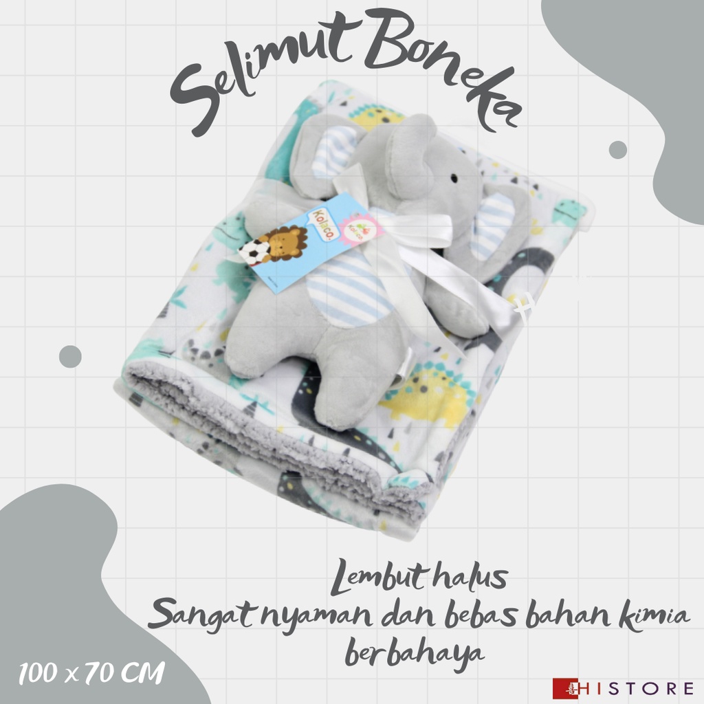 [HI] Kolaco Selimut Boneka Bayi Ukuran 100 x 70 cm Bahan Premium