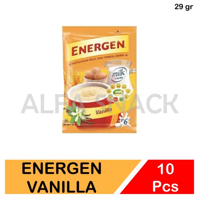 

Energen Vanilla Coklat Kacang Hijau Jagung Kurma Jahe 1 Renceng