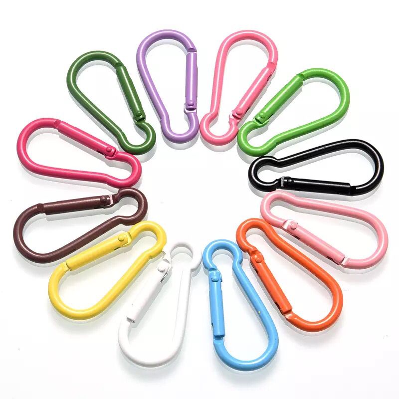 Kait Tas/Carabiner Bahan Besi Model Labu Warna-Warni Harga/1-5pc