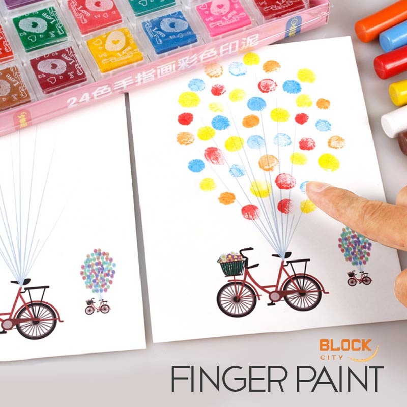 Jual BLOCK CITY / FAINGER PAINTING / MEWARNAI PRAKARYA SENI / STAMP FAINGER PAINT / WASHABLE