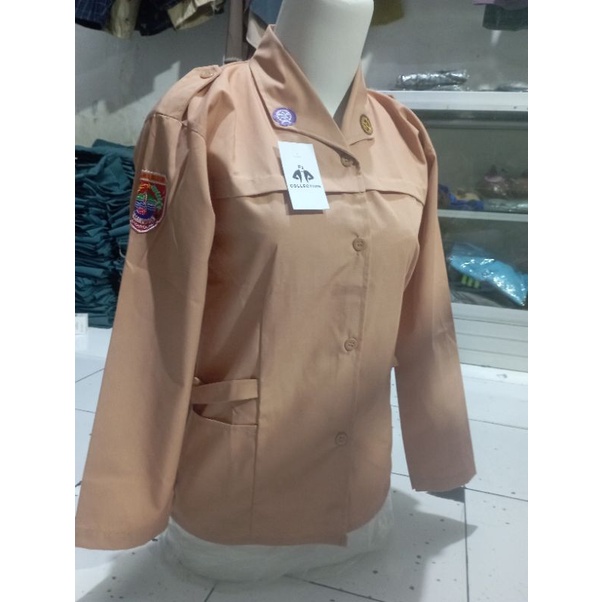 Viral  Seragam Sekolah Pramuka Putri Kantong Bawah/Baju Pramuka Perempuan Sd/Smp/Mts