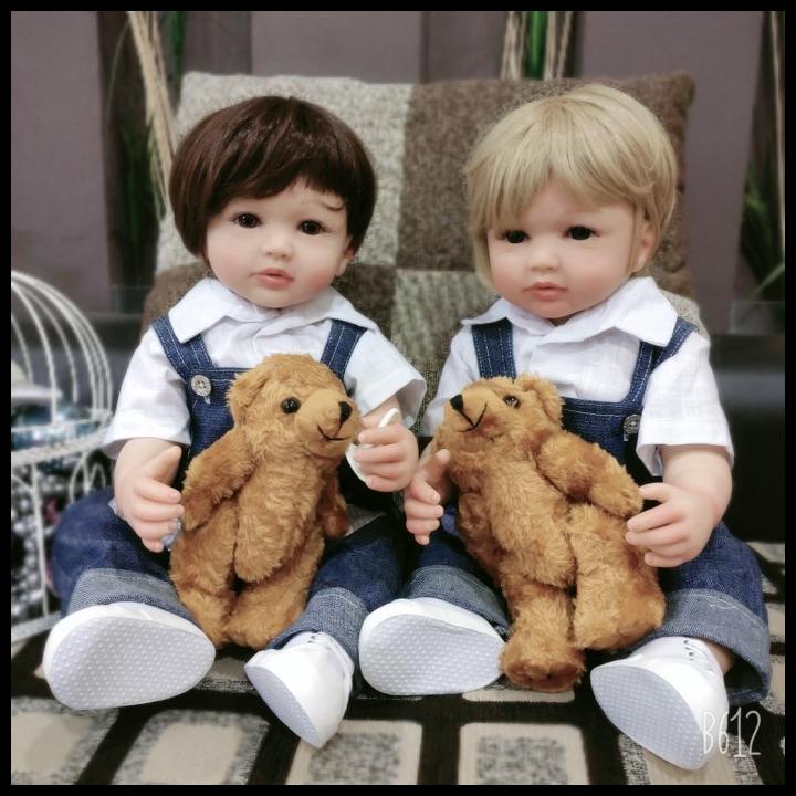 Promo Boneka Bayi Reborn Laki-Laki Full Silikon Bisa Mandi 55 Cm Premium