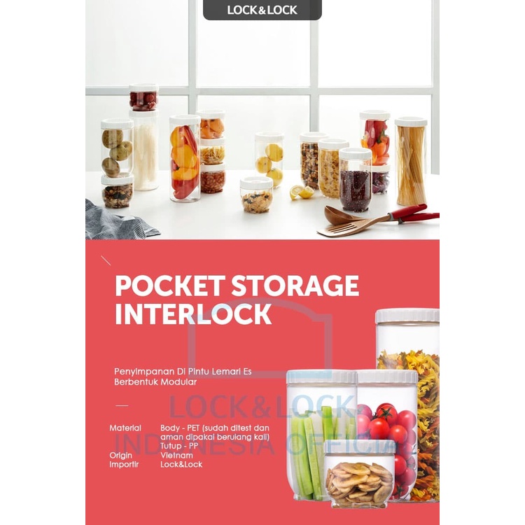 Lock n Lock Interlock Toples Makanan 280 ml Lock &amp; Lock Food Container