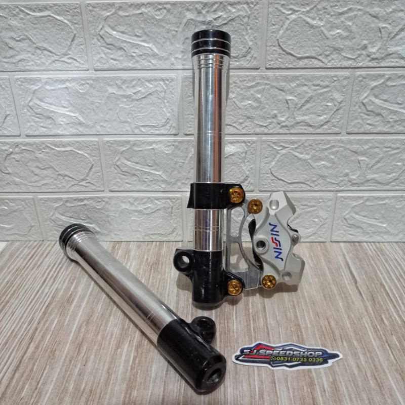 paketan kaki-kaki depan honda beat vario scopy bottom shock depan bubut halus kaliper breket kaliper
