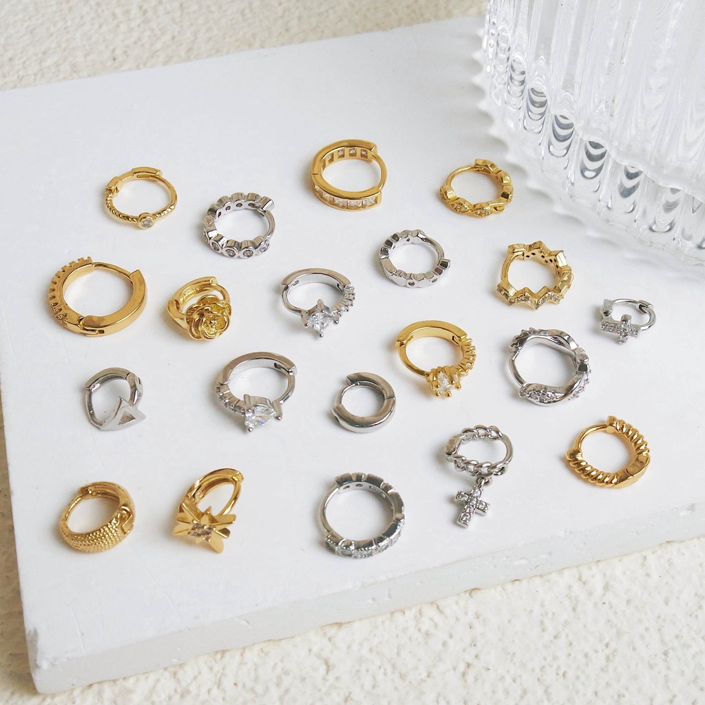 1368 / 1369 - (HARGA 1 BIJI) ANTING PIERCING KARAKTER TINDIKAN HELIX TRAGUS - STAINLESS STEEL
