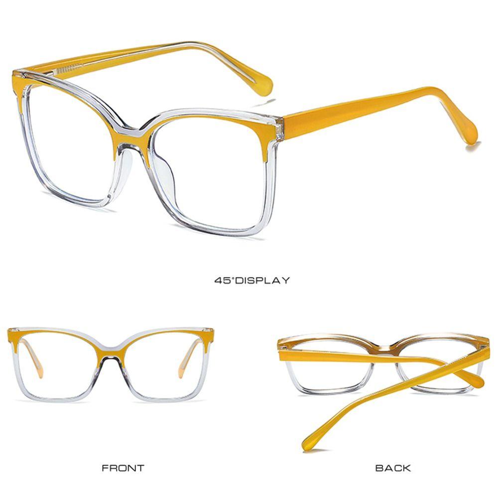 R-flower Blue Light Kacamata Kaca Mata Palsu Kacamata Anti Silau &amp; UV Flat Mirror Eyeglasses Bingkai Non Resep