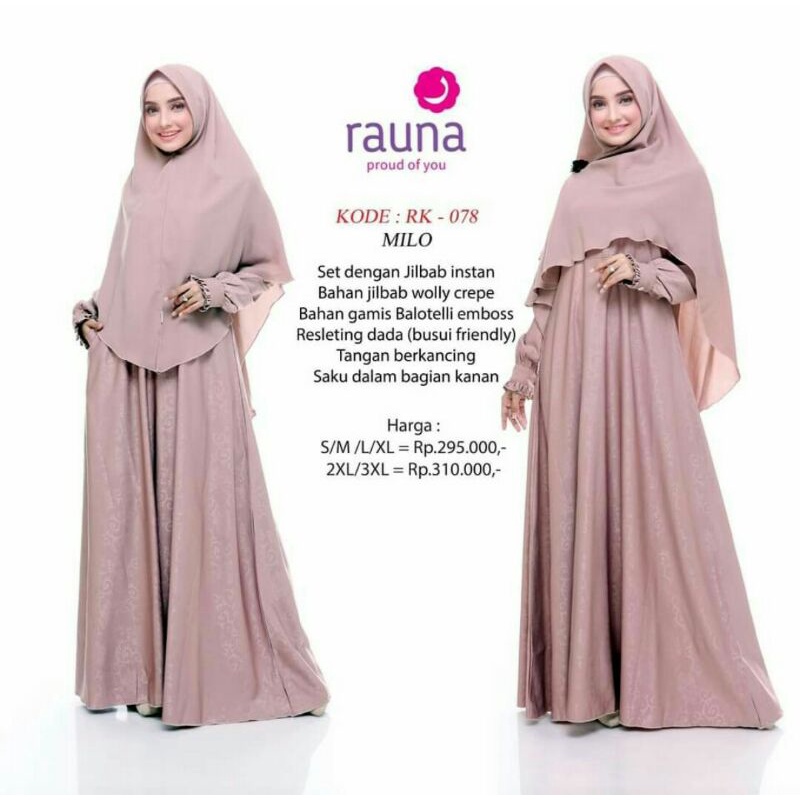 GAMIS RAUNA RK 078 MILO [SIZE M], RK 092 PINK [SIZE M], RK 093 KUNING [SIZE L], RK 104 MERAH [SIZE M