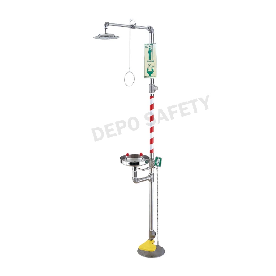 Haws Emergency Eyewash Shower Eye and Face Wash Station Blue Eagle EW 067