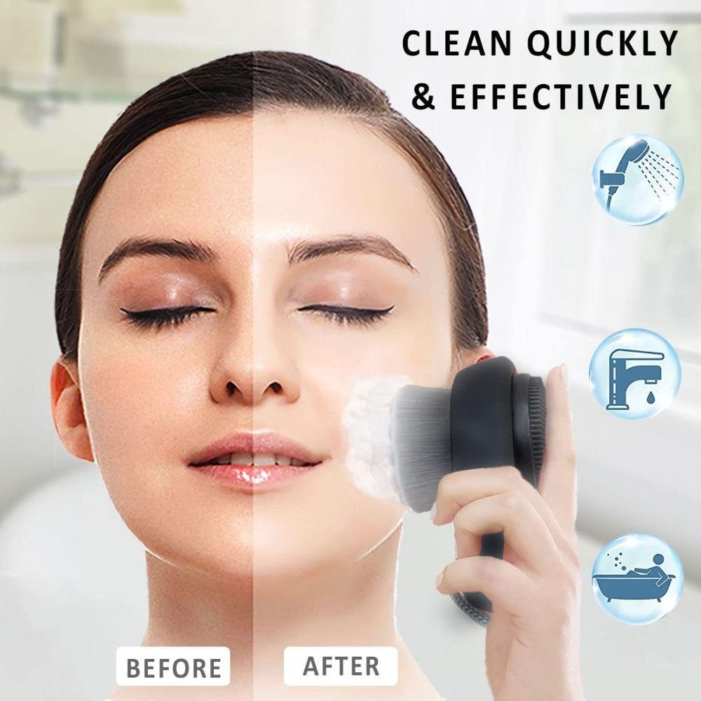 R-flower Sikat Pembersih Wajah Perawatan Kulit Penghilang Komedo Alat Makeup Pori Clean