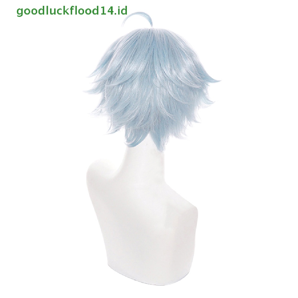 [GOOGFOUR] Game Genshin Impact Chongyun Cosplay Wig Chong Yun Rambut Halloween Cosplay [TOP]