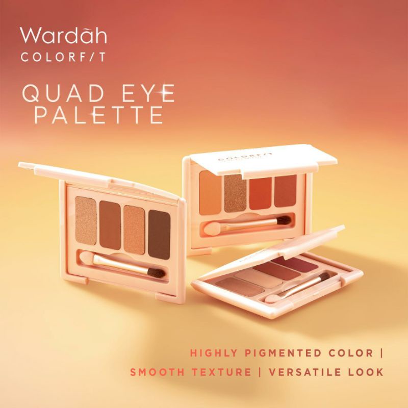 Wardah Colorfit Quad Eye Pallete ( Eyeshadow Pallete) 4 warna