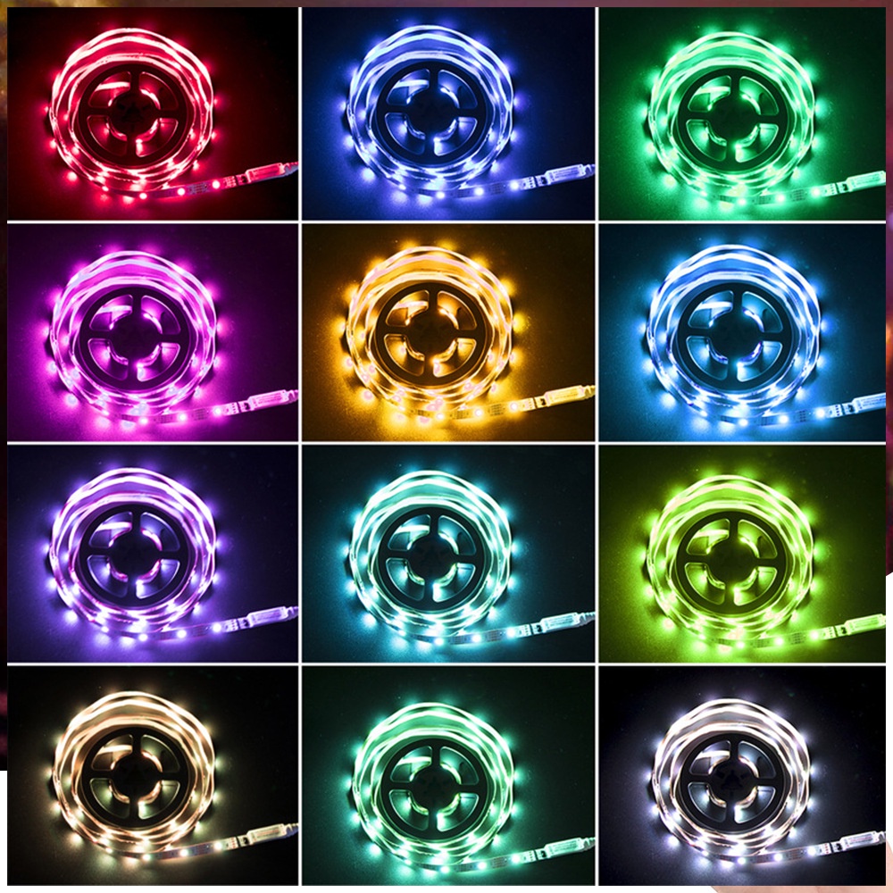 JACKSHOP Lampui LED Strip 2835/5050 Anti Air 5M10M Rainbow Lampu Strip Hias LED