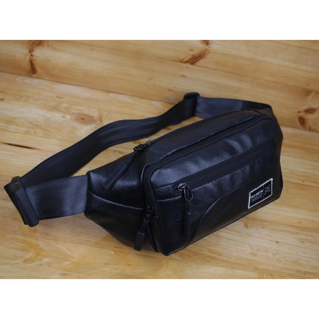 Tas Pinggang Pria Wanita Polo Amstar Sporty PU Leather Premium Tas Pinggang Tas Selempang Bahu